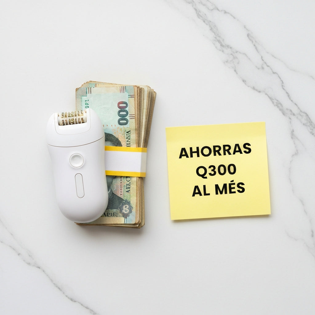 A-Depiladora eléctrica con billetes — ahorras Q300 al mes